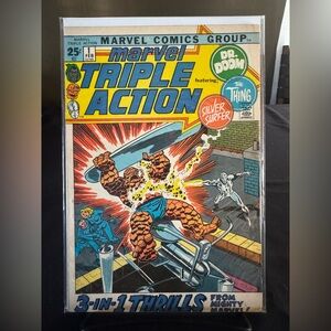 Marvel Triple Action Comic with Orange and Blue Cover very good condition